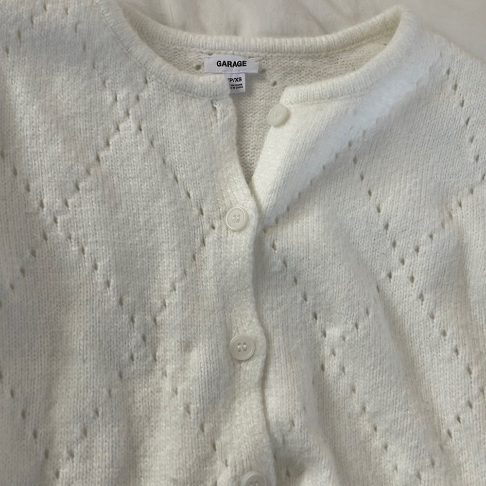 Garage white sweater!